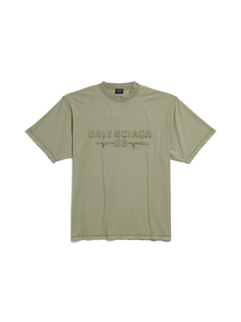 BALENCIAGA Men's New Year Series 25 - Inside-out T-shirt Medium Fit in Army Green
