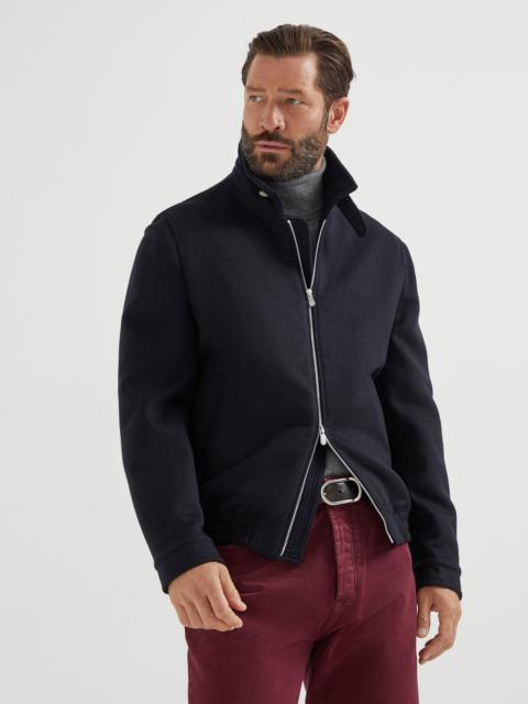 Brunello Cucinelli Wool flannel double cloth bomber jacket