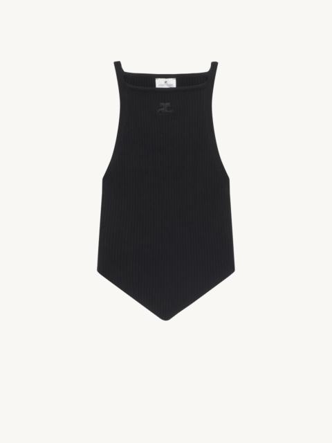 courrèges RIB KNIT POINTY TANK TOP
