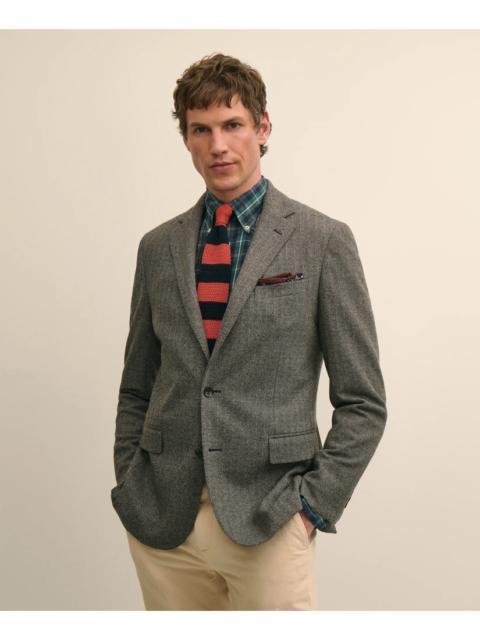 Brooks Brothers Classic Fit Cotton Blend Herringbone Knit Sport Coat
