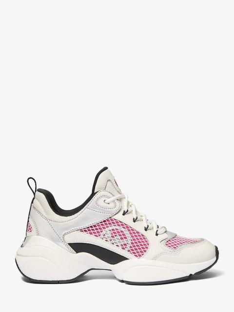 MICHAEL KORS Bowie Mixed-Media Trainer