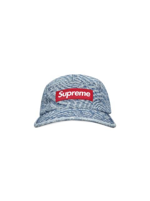 Supreme Frayed Logos Denim Camp Cap Blue – The Hat Circle by