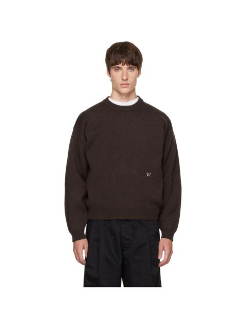 WILLY CHAVARRIA Brown 'Chavarria' Embroidered Sweater