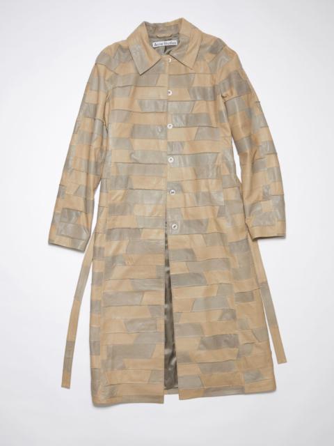 Acne Studios Belted leather coat - Multi grey