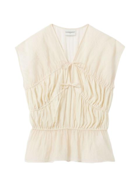 Claudie Pierlot tie-detail gathered blouse