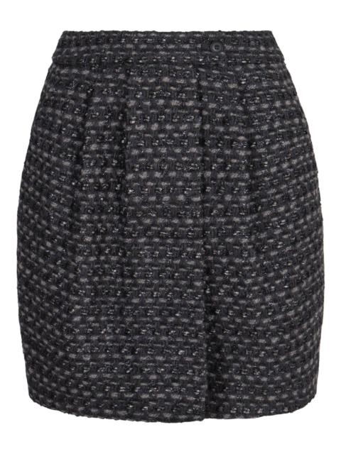 EMPORIO ARMANI tweed mini straight skirt