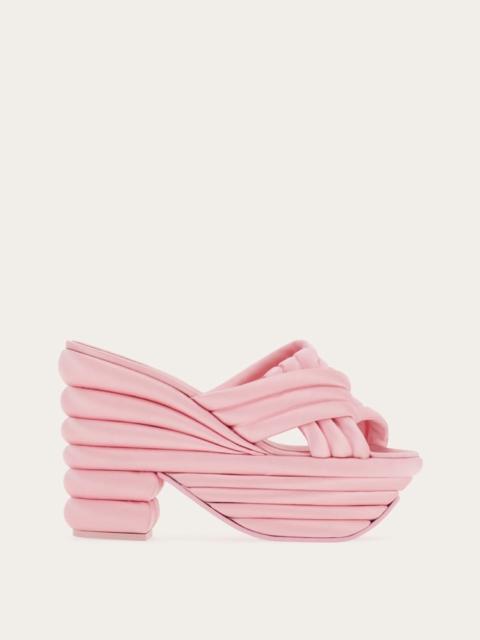 FERRAGAMO SANDAL WITH SCULPTURAL PLATFORM