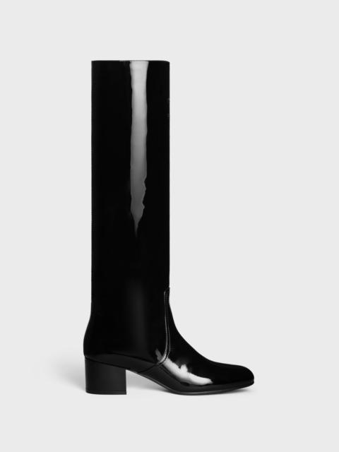 CELINE LES BOTTES CELINE TRIOMPHE HIGH BOOT in PATENT CALFSKIN