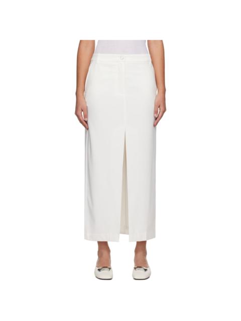 REMAIN Birger Christensen White Slit Maxi Skirt