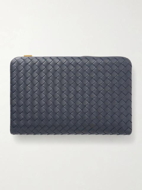 Bottega Veneta Mezzanotte Intrecciato leather wallet Blue