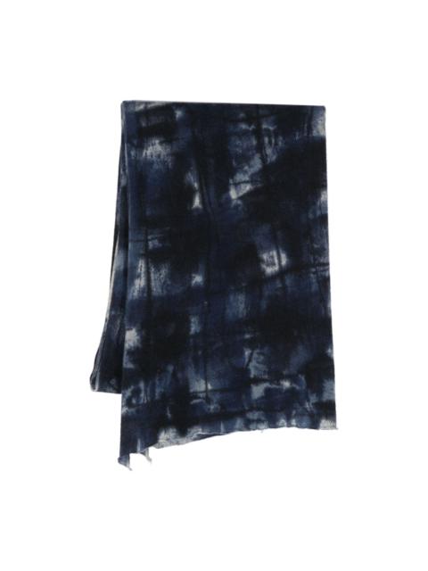 Faliero Sarti abstract-print unfinished-effect scarf