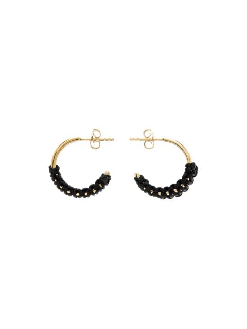 A.P.C. Gold & Black Hoop Earrings
