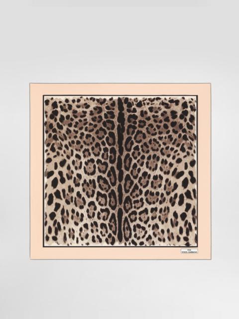 Dolce & Gabbana Leopard-print twill scarf (70 x 70)