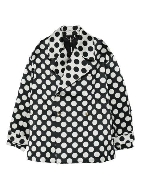CHARLES JEFFREY LOVERBOY polka-dot double-breasted coat