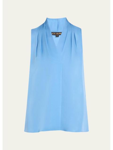 KOBI HALPERIN Mila Silk-Stretch Sleeveless Top