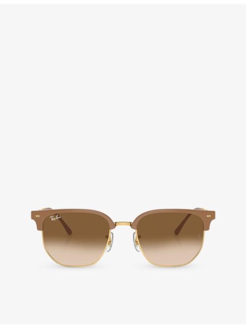 Ray-Ban RB4416 New Clubmaster irregular-frame crystal sunglasses