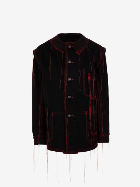 Maison Margiela Red shadow reveal technique' workwear jacket