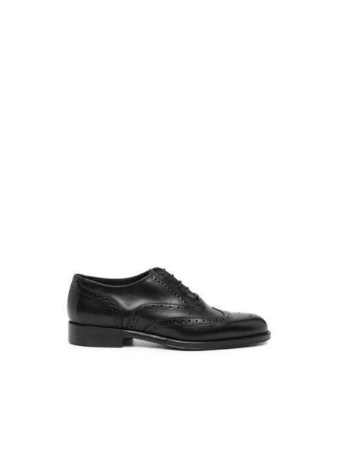 CORNELIANI brogue-detail leather lace-up shoes