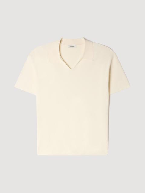 Sandro STRETCH KNIT POLO SHIRT