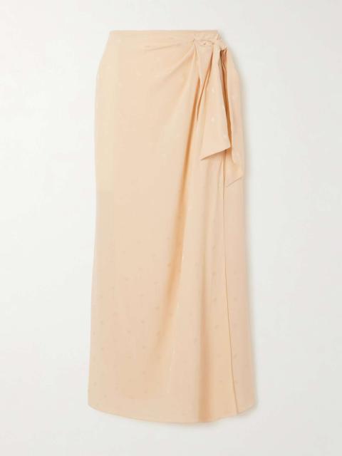 Johanna Ortiz + NET SUSTAIN Peacemaker silk-jacquard wrap skirt