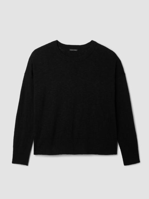 EILEEN FISHER Organic Linen Cotton Slub Crew Neck Top