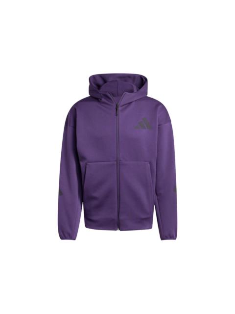 adidas adidas Z.N.E. Full-Zip Hooded Track Jacket Aurora Plum