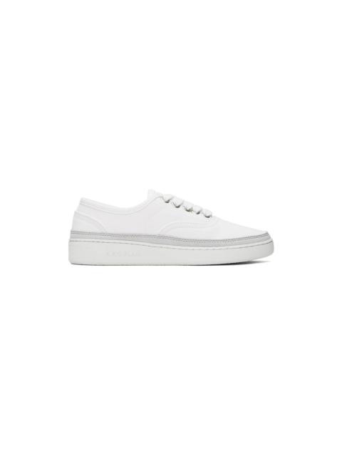 A.P.C. White Plain Simple Sneakers