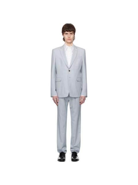 Dries Van Noten Blue Single-Breasted Suit