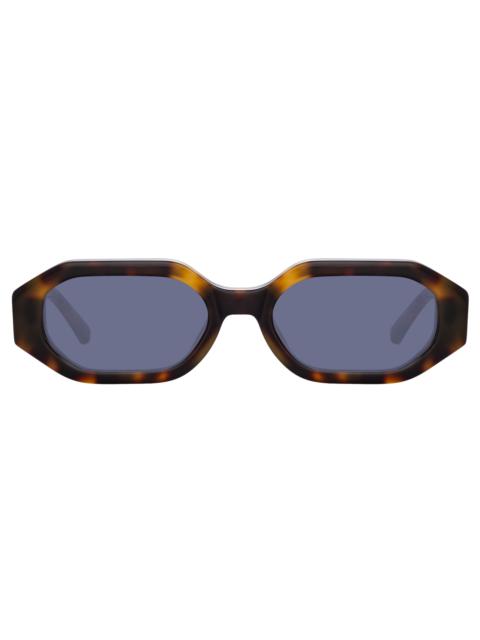 LINDA FARROW THE ATTICO IRENE ANGULAR SUNGLASSES IN TORTOISESHELL