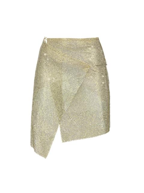 POSTER GIRL WINONA RHINESTONED WRAP SKIRT LEMON HAZE