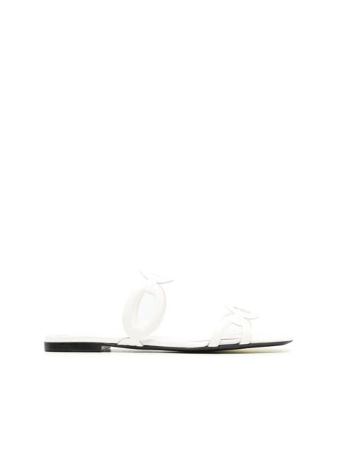 Valentino Ivory Pvc Valentino Garavani Chain 1967 Slippers