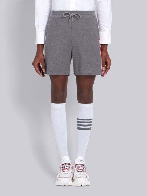 Thom Browne Medium Grey Cotton Interlocking RWB Stripe Mid-Thigh Shorts
