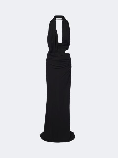 CHRISTOPHER ESBER Draped halterneck jersey gown