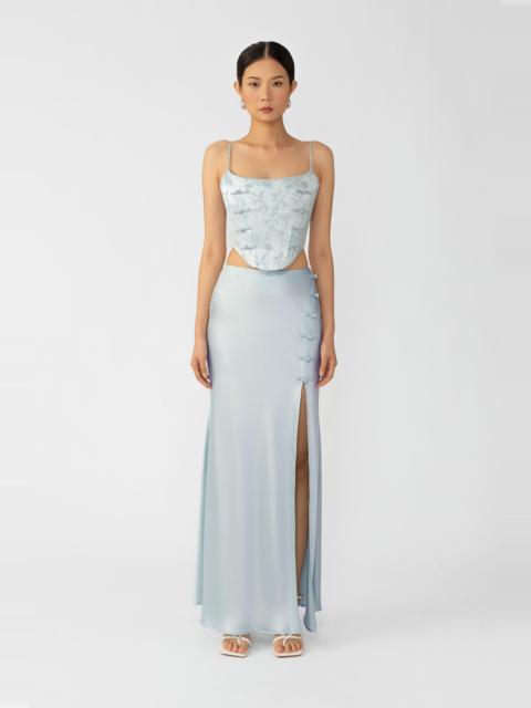SAU LEE PIA SATIN SKIRT