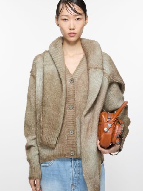 Acne Studios Cardigan sprayed finish - Mushroom beige