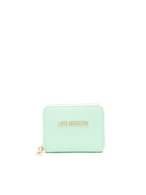 Moschino logo-lettering faux-leather wallet