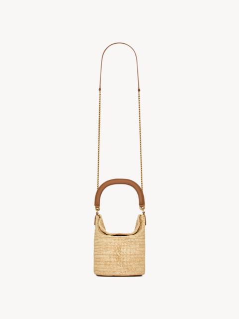 SAINT LAURENT GABY BUCKET BAG IN RAFFIA
