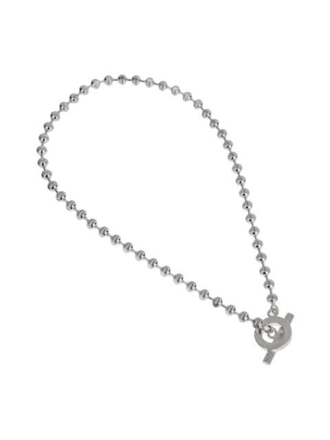 GUCCI Gucci Silver Toggle Beaded Chain Medium Toggle Necklace