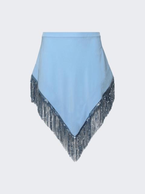 rabanne Chainmail Crêpe Mini Skirt Blue