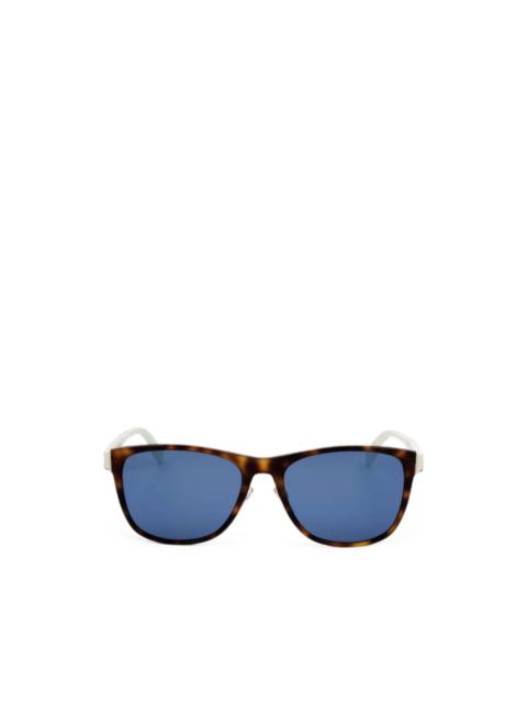 adidas tortoiseshell-effect square-frame sunglasses