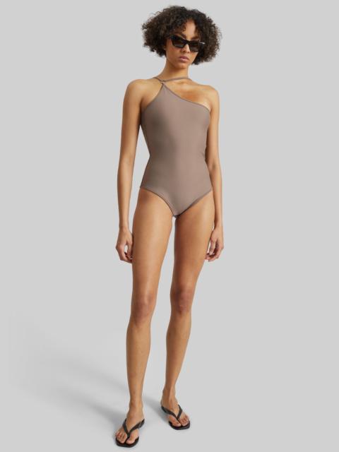 COPERNI Coperni One Shoulder Swimsuit - Brown