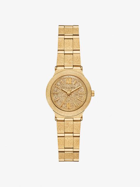 MICHAEL KORS Petite Billie Frosted Gold-Tone Watch