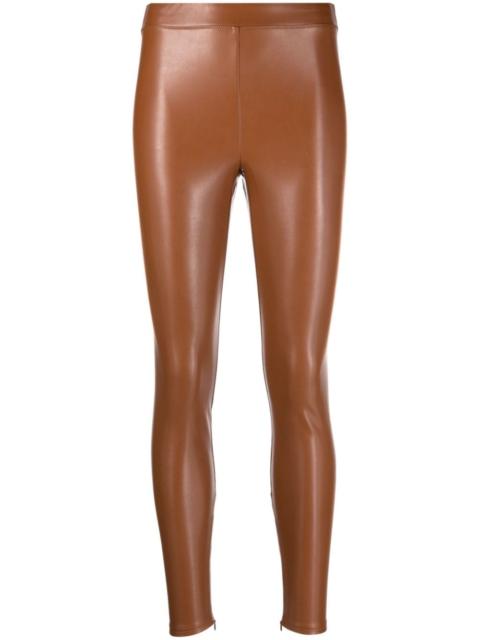 MICHAEL KORS ankle-zip faux-leather leggings