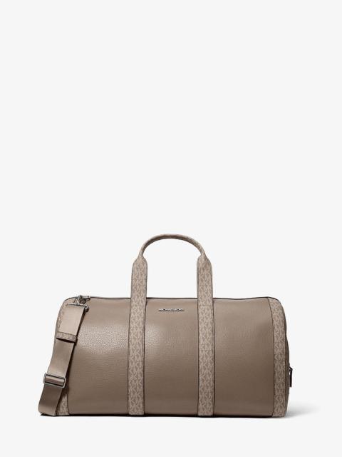 MICHAEL KORS Cooper Pebbled Leather and Signature Logo Duffel Bag