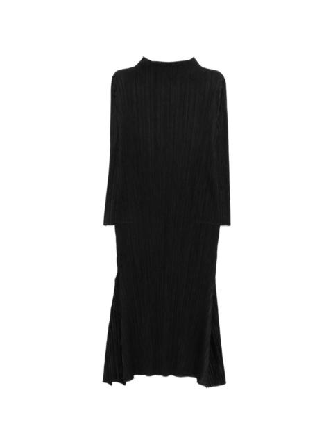 Pleats Please Issey Miyake Ole! high-neck A-line midi dress