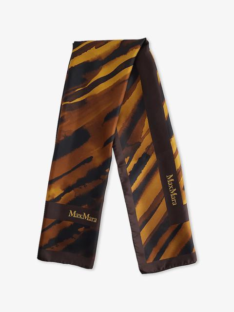 Max Mara Selim Graphic-Print Silk Scarf