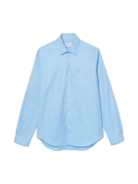 Regular Fit Solid Poplin Button-Up Shirt