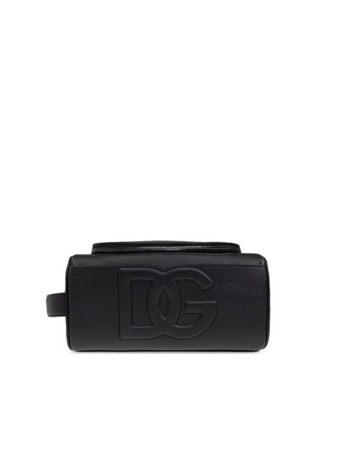 Dolce & Gabbana logo-patch wash bag