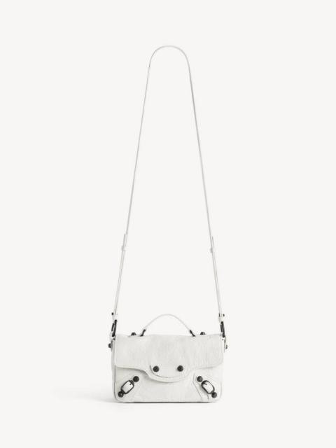 BALENCIAGA Women's Le City Flap Bag Nano in Optic White