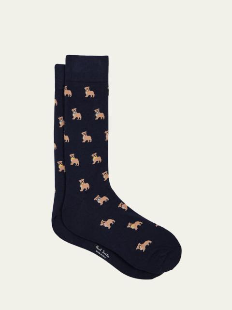 Paul Smith Men's Irwin Bulldog Crew Socks